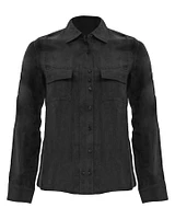 Signature Cupro Blouse Black