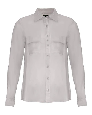 Signature Cupro Blouse Sky Blue