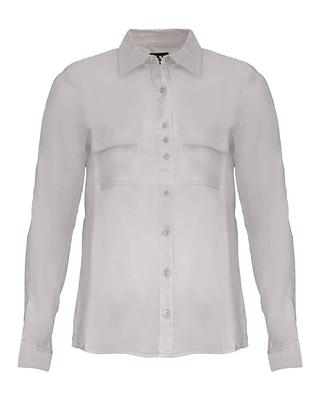 Signature Cupro Blouse Sky Blue