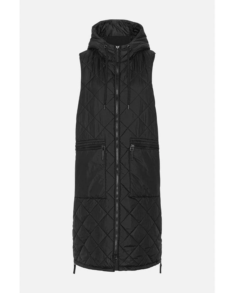 Aerial02 Quilted Hooded Long Vest