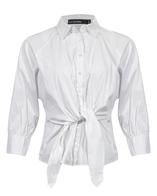 Front Knot Shirt Blouse
