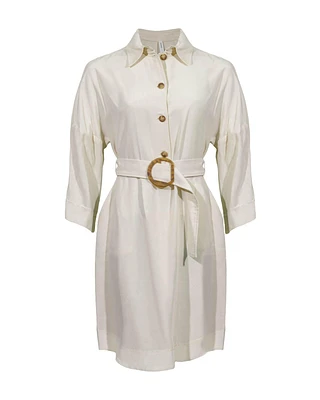Half Button Shirt Dress