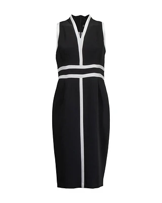 Sleeveless Contrast Trim Dress