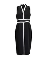 Sleeveless Contrast Trim Dress