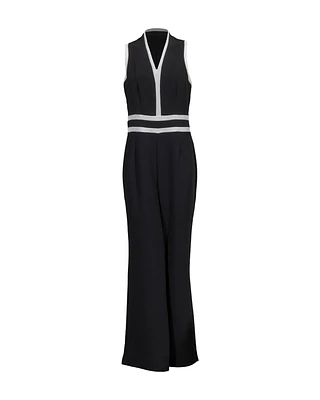 Sleeveless Contrast Trim Jumpsuit