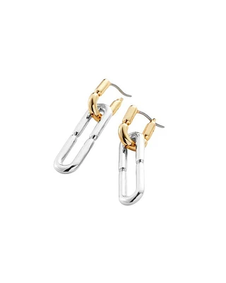 Balloon Link Detachable Two Tone Earrings