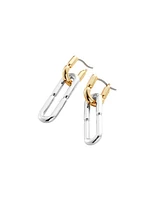 Balloon Link Detachable Two Tone Earrings