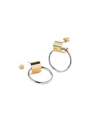 Faye Knockers Two-Tone Earrings