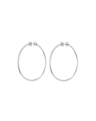 Icon Hoops Medium Rhodium