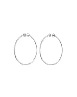Icon Hoops Medium Rhodium