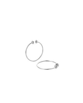 Icon Hoops Small Rhodium