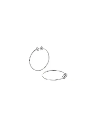 Icon Hoops Small Rhodium