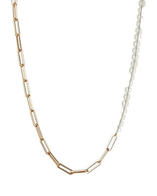 Lyra Gold-Clear Bead Chain Necklace