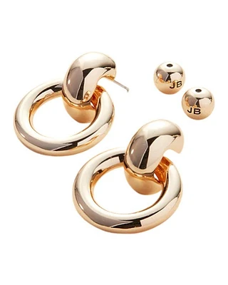 Puffy Faye Knockers Gold Earrings