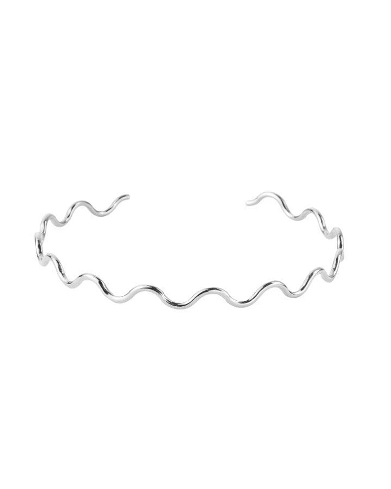 Squiggle Choker Silver