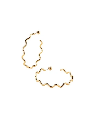 Squiggle Hoops Gold