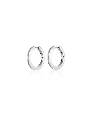 Jenny Bird Toni Hinged Hoop Earrings Silver