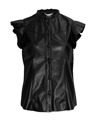 Orien Vegan Leather Top