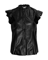Orien Vegan Leather Top