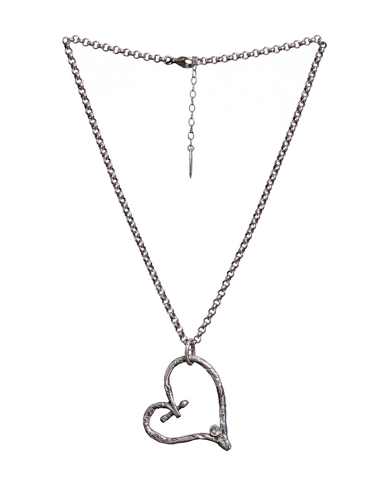 Shipwrecked Silver Heart Necklace