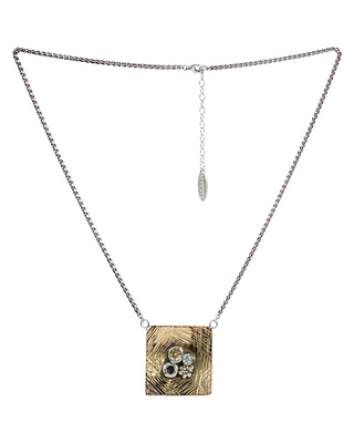Square Cluster Pendant Necklace