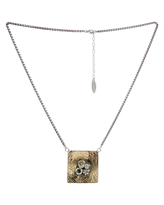 Square Cluster Pendant Necklace