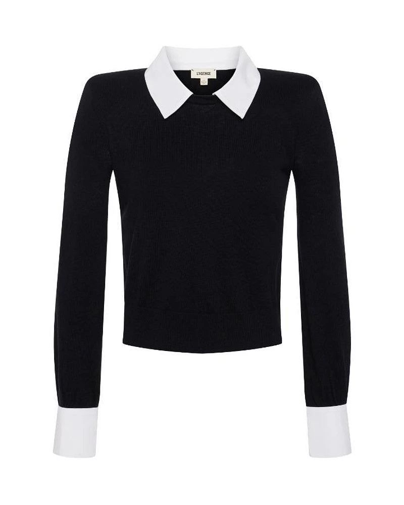 L’Agence April Cufflink Detail Pullover