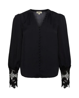 L'Agence Ava Lace Cuff Top