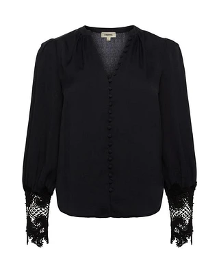 L'Agence Ava Lace Cuff Top