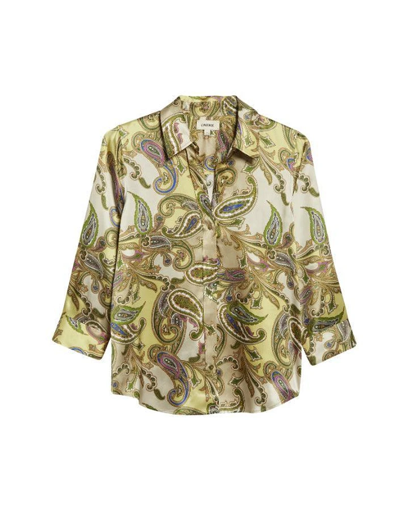L'Agence Dani 3/4 Sleeve Paisley Print Blouse