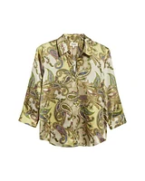 L'Agence Dani 3/4 Sleeve Paisley Print Blouse