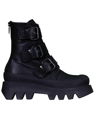 Leather Buckle Boot