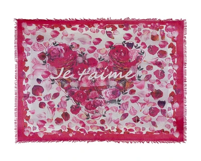 Rose Petal Je T'aime Scarf