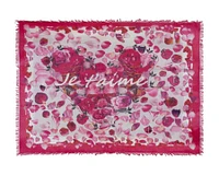 Rose Petal Je T'aime Scarf