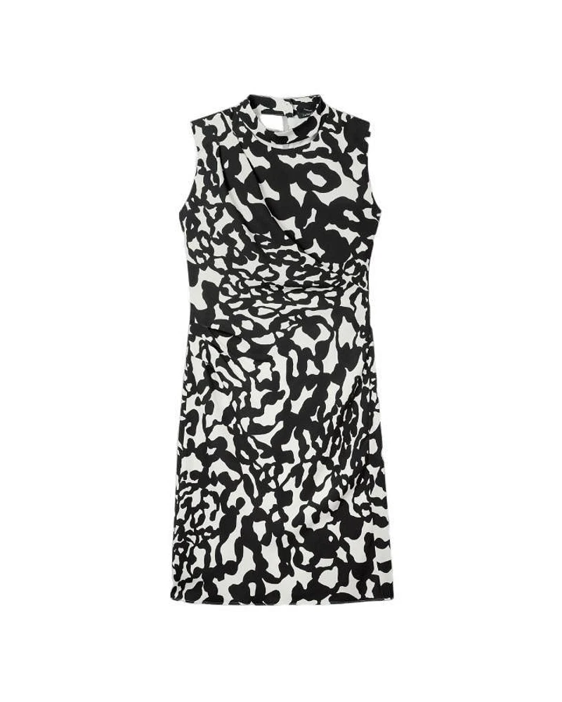 Luisa Cerano Abstract Spotted Animal Print Dress