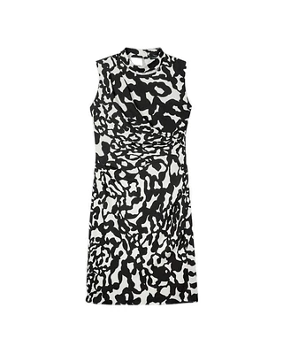 Luisa Cerano Abstract Spotted Animal Print Dress