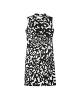 Luisa Cerano Abstract Spotted Animal Print Dress