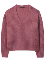 Alpaca Blend Ribbed Pullover