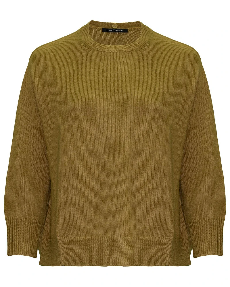 Boxy Pullover Removable Collar