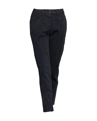 Brushed Cotton Skinny Pants Black