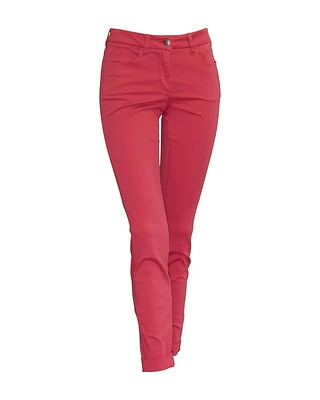 Brushed Cotton Skinny Pants Raspberry