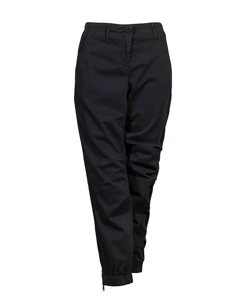 Luisa Cerano Brushed Cotton Utility Pant Black