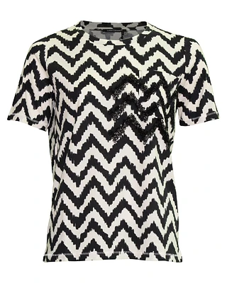 Chevron Print Cotton T-Shirt