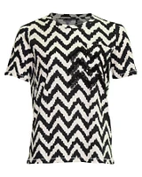 Chevron Print Cotton T-Shirt