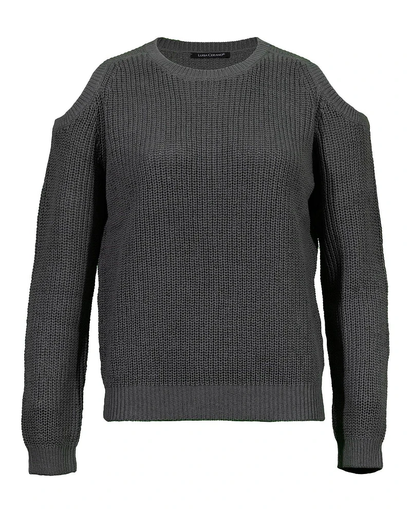 Cold Shoulder Knit Pullover