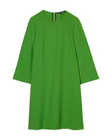 Crepe 3/4 Sleeve Swing Dress