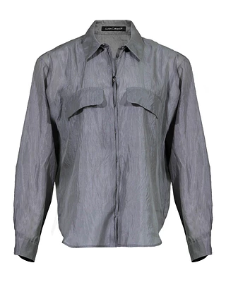 Crinkle Silk Shirt