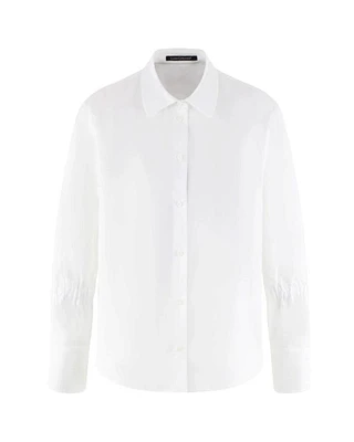 Cuff Detail White Blouse