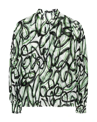 Curly Graphic Blouse