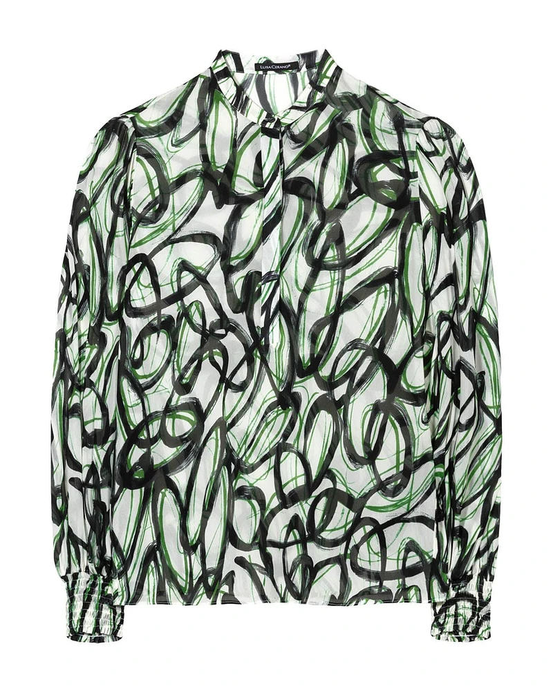 Curly Graphic Blouse